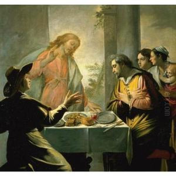 The Supper At Emmaus Oil Painting by Mathieu Le Nain