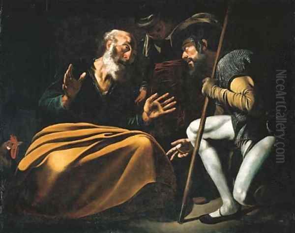 The Denial of St. Peter Oil Painting by Caravaggio