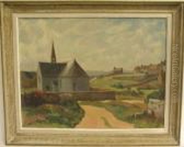 Dorflandschaft Oil Painting by Jules Le Roy