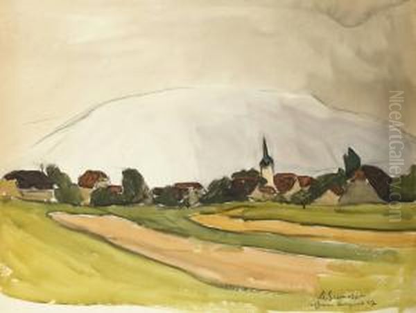 Le Village Oil Painting by Maurice Le Scouezec