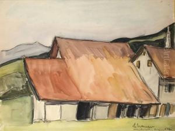 La Ferme Oil Painting by Maurice Le Scouezec