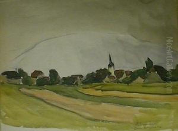 Paysage Au Clocher Oil Painting by Maurice Le Scouezec