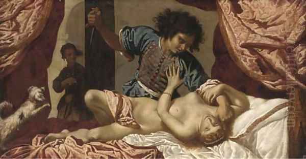 The Rape of Lucretia 2 Oil Painting by Guido Cagnacci