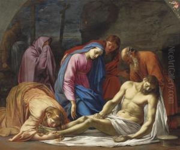 The Deposition Oil Painting by Eustache Le Sueur