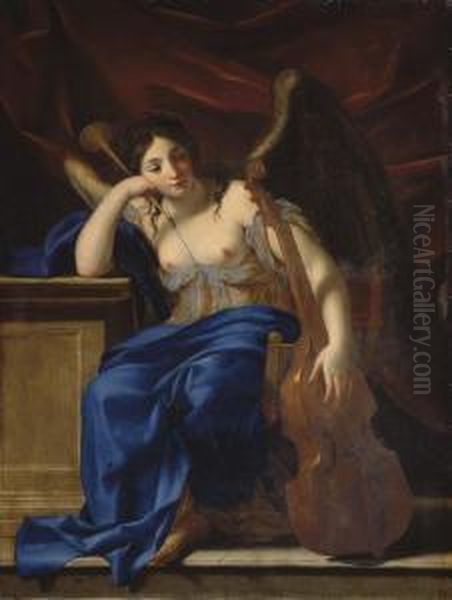 Allegorie De La Poesie Oil Painting by Eustache Le Sueur