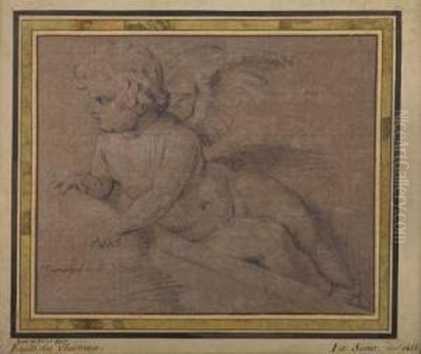 Study Of A Putto Oil Painting by Eustache Le Sueur