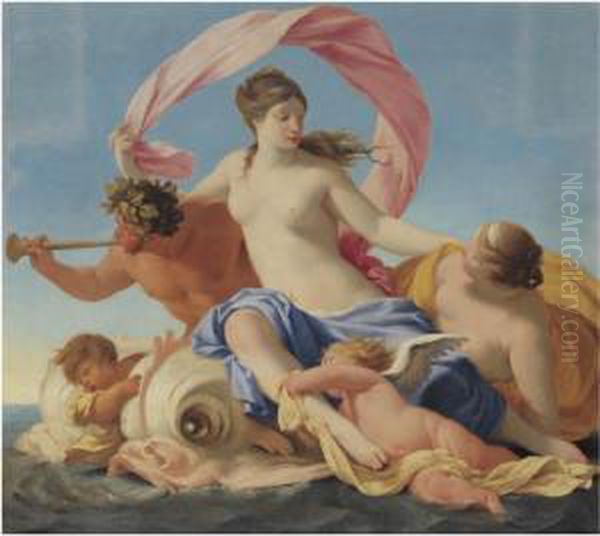 The Triumph Of Galatea Oil Painting by Eustache Le Sueur