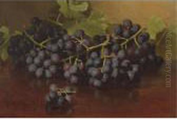 Grapes Oil Painting by Edward Chalmers Leavitt