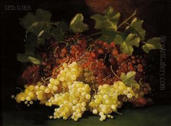 Still Life With Currants Oil Painting by Edward Chalmers Leavitt