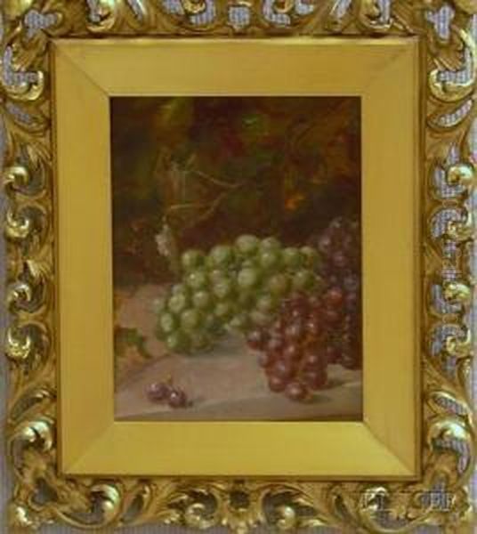 Still Life With Grapes Oil Painting by Edward Chalmers Leavitt