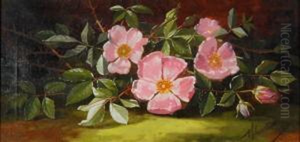 Floral Still Life Oil Painting by Edward Chalmers Leavitt