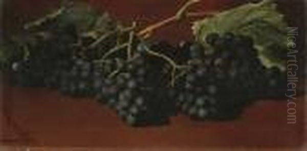 Grapes Oil Painting by Edward Chalmers Leavitt