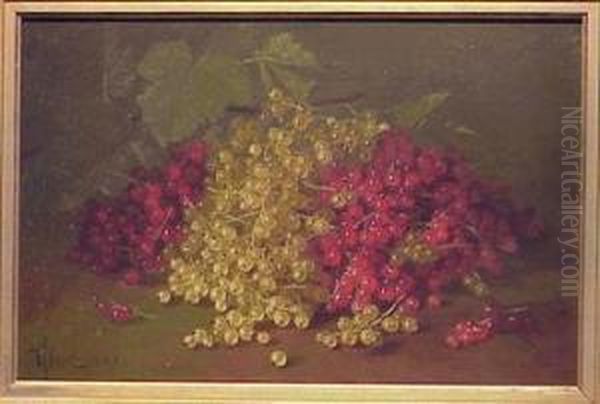 Still Life With Currants Oil Painting by Edward Chalmers Leavitt