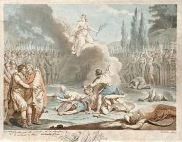 Scene De L'histoire Antique Oil Painting by Jean Jacques Francois Le Barbier