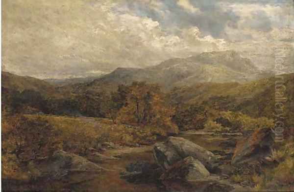 On the Llugwy, North Wales Oil Painting by James Callowhill