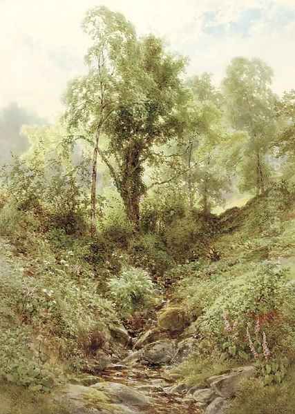 The brook Oil Painting by James Jackson Curnock