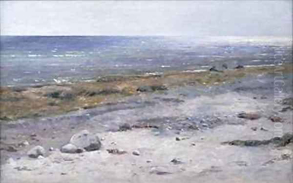 The Beach Mols Oil Painting by Janus la Cour