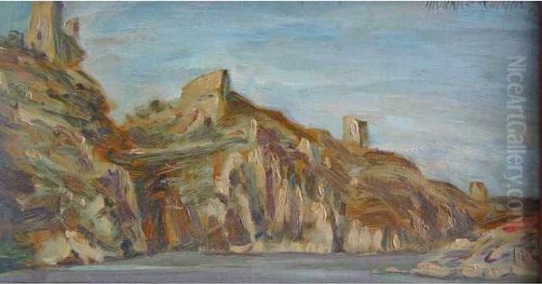 ruines De Crozant  Oil Painting by Maurice Leblanc