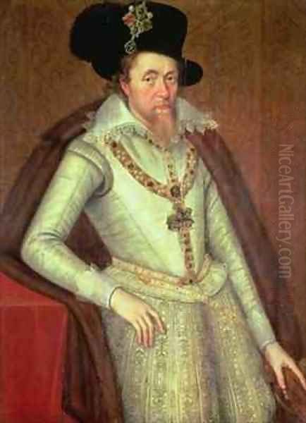 James I 1603-25 and VI of Scotland 1567-1625 Oil Painting by John de, the Younger Critz