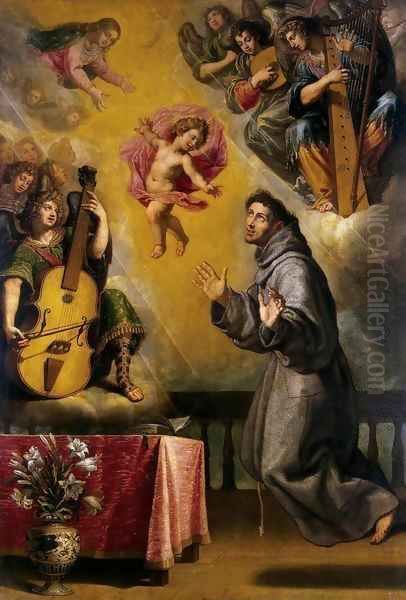 The Vision of St Anthony of Padua Oil Painting by Vicente Carducho