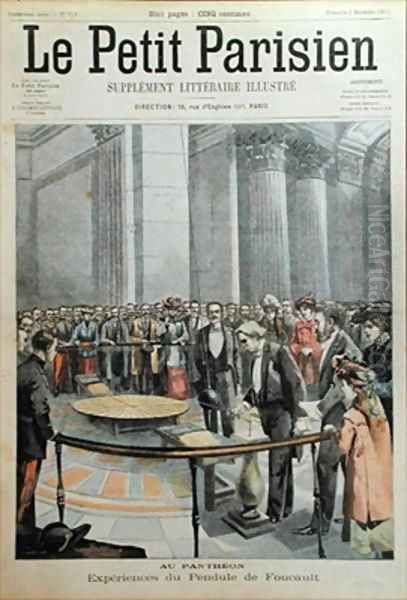 Experiment with Foucaults Pendulum at the Pantheon in Paris Oil Painting by Carrey