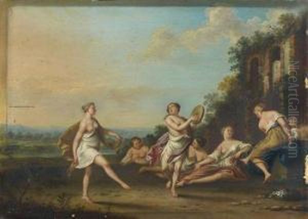 La Danse Et Le Repos Oil Painting by Sebastien Jacques Leclerc Des Gobelins