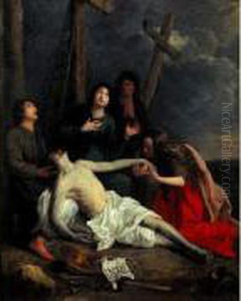 La Pieta Oil Painting by Sebastien Jacques Leclerc Des Gobelins