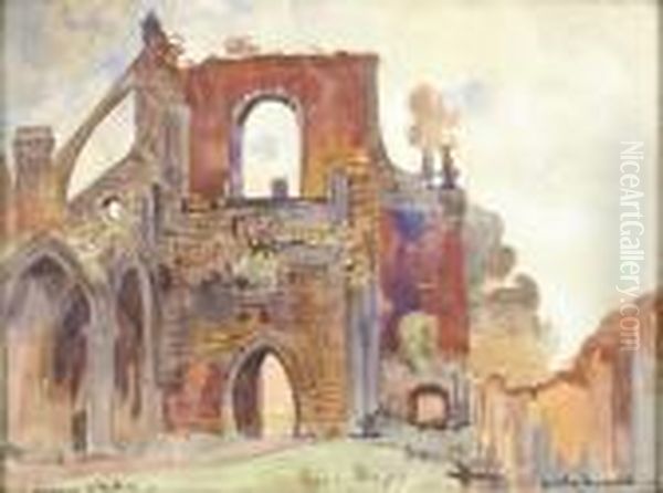 L'abbaye D'aulne Oil Painting by Emile Lecomte