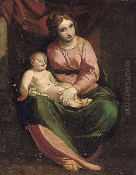 The Madonna and Child Oil Painting by Luca Cambiaso