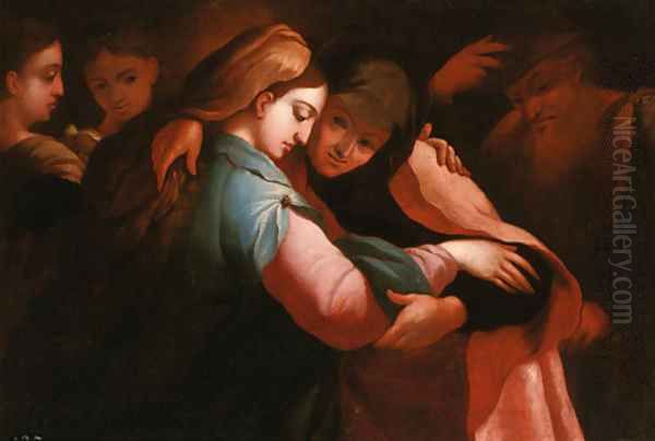 The Visitation Oil Painting by Luca Cambiaso