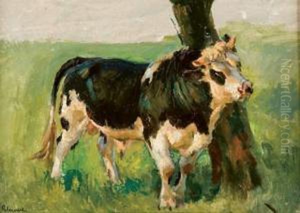 Etude De Moutons Et Etude De Vache Oil Painting by Raymond Louis Lecourt