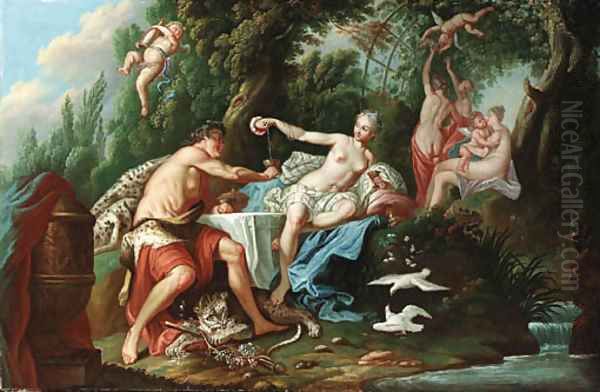 Venus and Bacchus Oil Painting by Noel-Nicolas Coypel