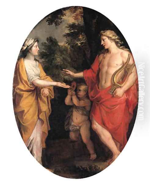 Apollo and the Cumaean Sibyl Oil Painting by Noel-Nicolas Coypel