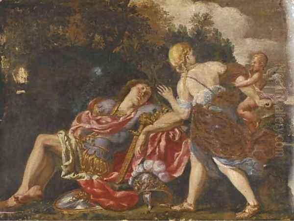 Rinaldo and Armida Oil Painting by Pietro Da Cortona (Barrettini)