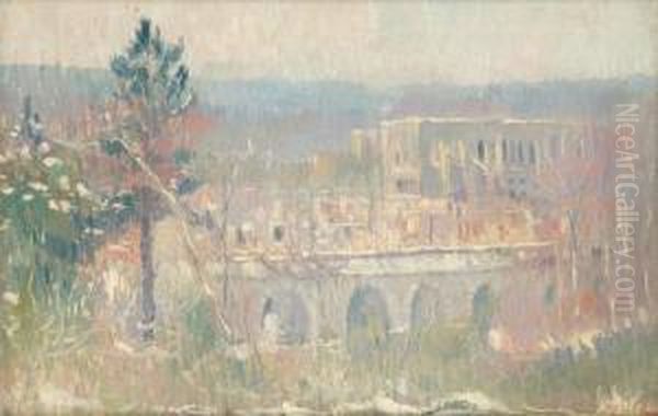 Le Pont Romain Oil Painting by Paul Leduc