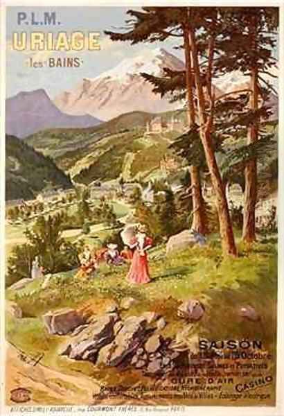 Poster advertising Uriage les Bains, Isere Oil Painting by Canconville