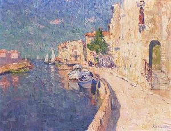 Canal De Martigues Oil Painting by Paul Leduc