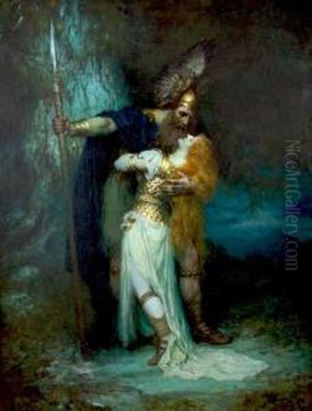 The Warrior's Return Oil Painting by Ferdinand Leeke