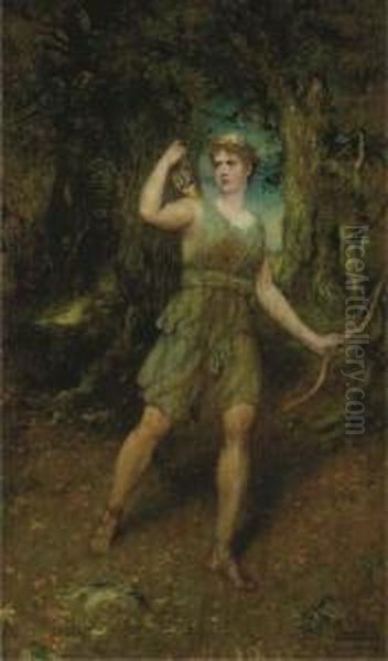 The Amazonian Warrior Oil Painting by Ferdinand Leeke