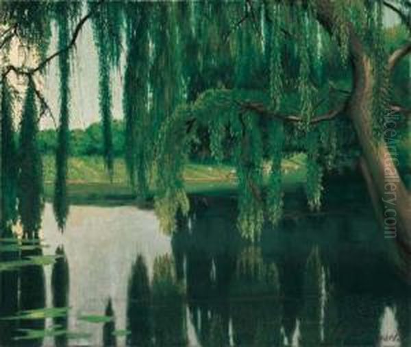 Le Saule Oil Painting by Jef Leempoels