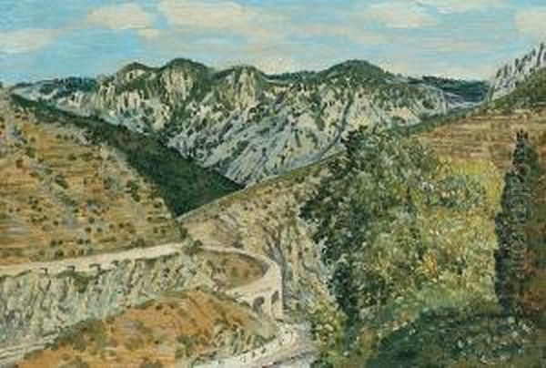 Mountain Pass Oil Painting by Derwent Lees