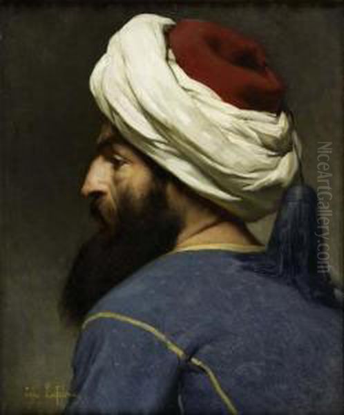 Head Of An Arab Oil Painting by Jules Joseph Lefebvre