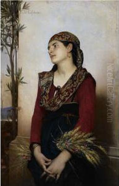 Mediterranean Beauty Oil Painting by Jules Joseph Lefebvre