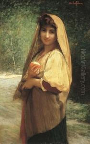 L'italienne A L'orange Oil Painting by Jules Joseph Lefebvre