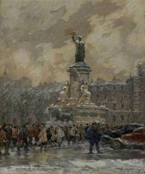 Paris Oil Painting by Jean Lefort