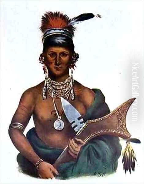 Appanoose a Sauk Chief Oil Painting by George Cooke