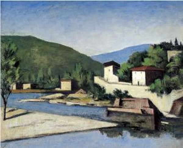 Paesaggio Oil Painting by Achille Lega