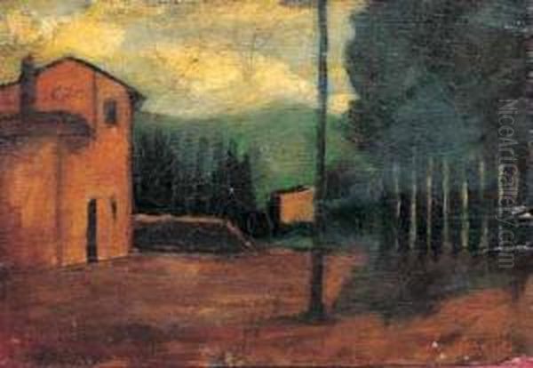 Paesaggio Oil Painting by Achille Lega