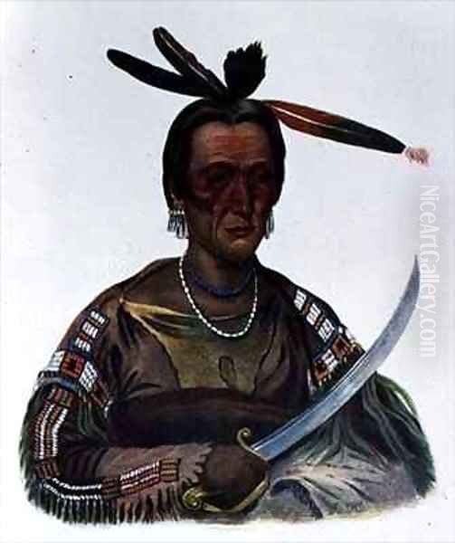 To Ka Cou a Yankton Sioux Chief Oil Painting by George Cooke