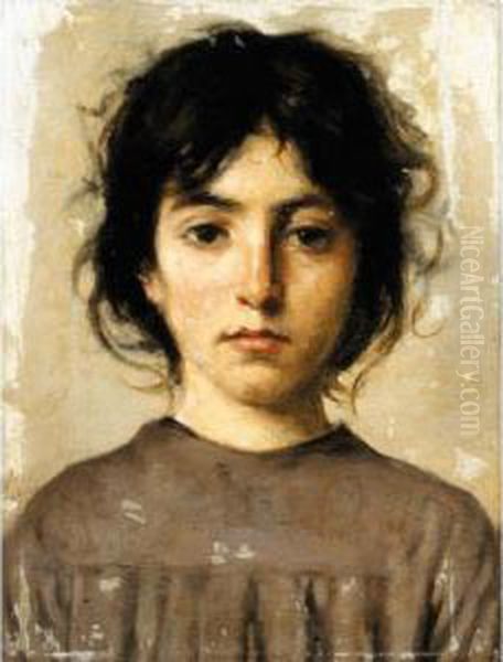 Adolescente Oil Painting by Silvestro Lega